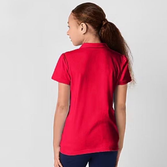 Thereabouts Big Kid Girls Short Sleeve Regular Fit Polo Shirt - Picture 2 of 2